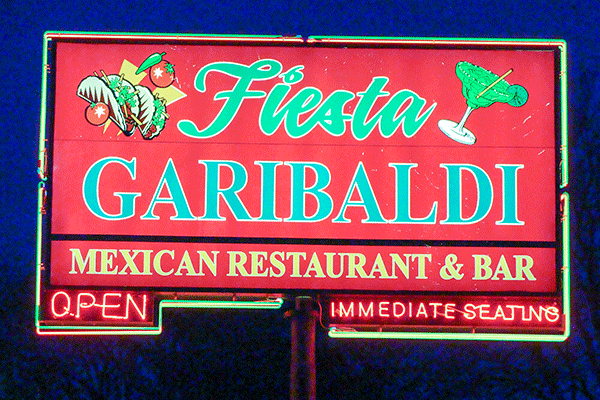 Fiesta Garibaldi Sign
